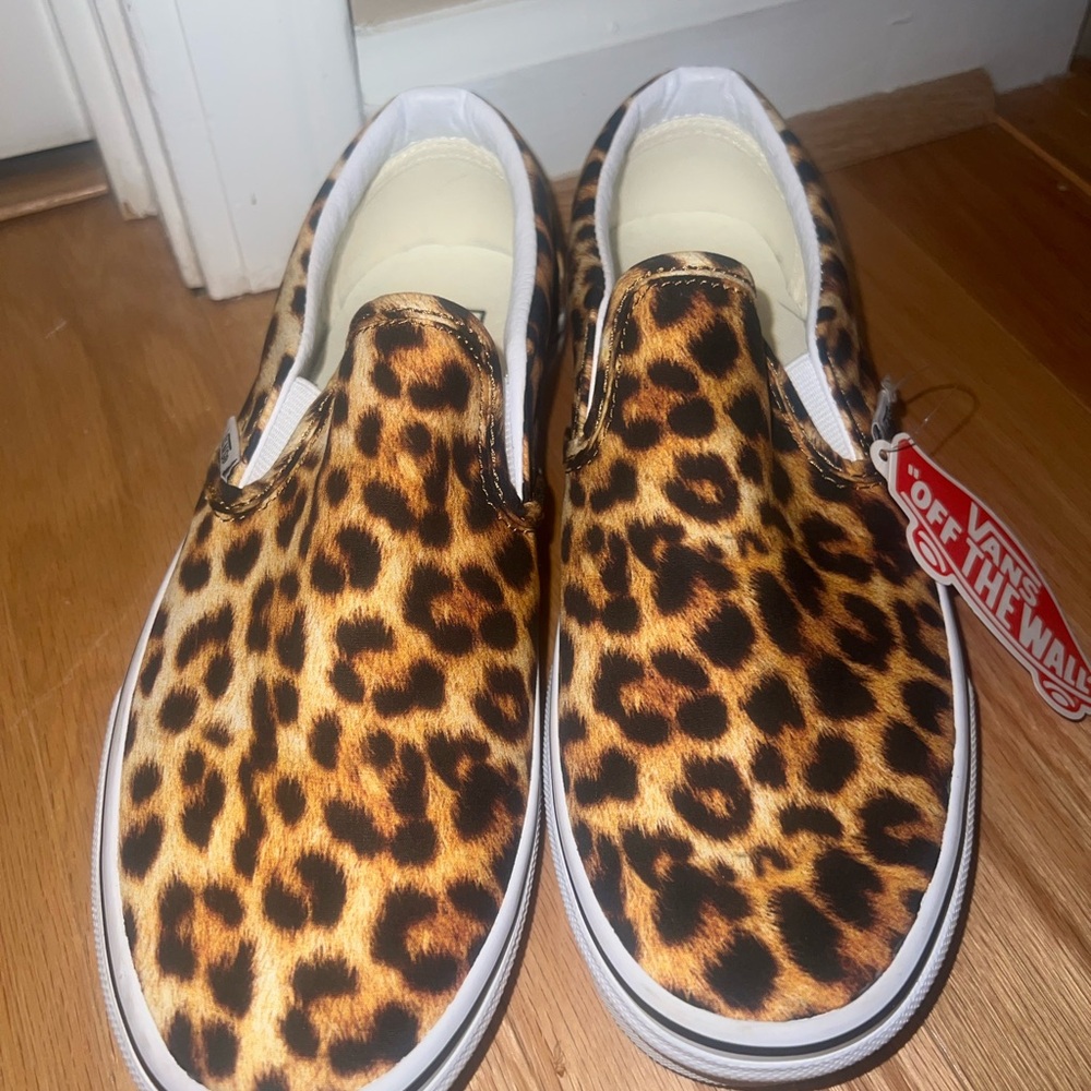 Vans Leopard Print Slip-On Sneakers